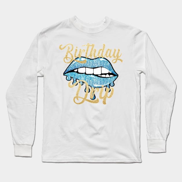 Birthday drip glitter Blue